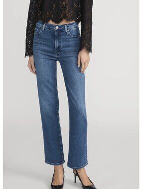 NWT FRAME Denim Le Sleek Straight Jeans Reign Blue Size 23